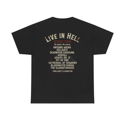 Live in Hell Band Tour T‑Shirt — Outlaw Rock Concert Tee