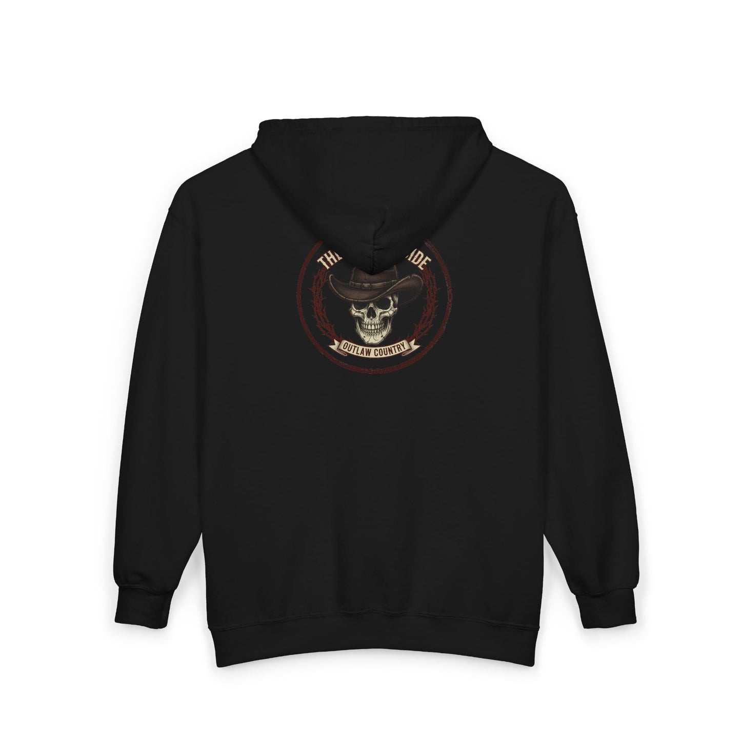 'The Devil Inside' Skull Biker Full-Zip Hooded Sweatshirt – Zip Hoodie