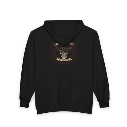 'The Devil Inside' Skull Biker Full-Zip Hooded Sweatshirt – Zip Hoodie