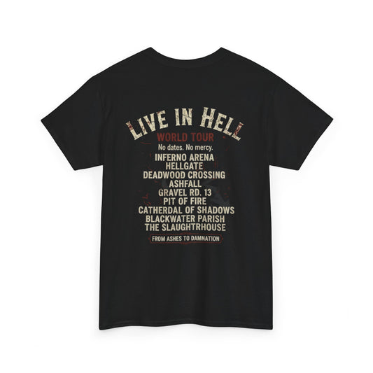 Live in Hell Band Tour T‑Shirt — Outlaw Rock Concert Tee